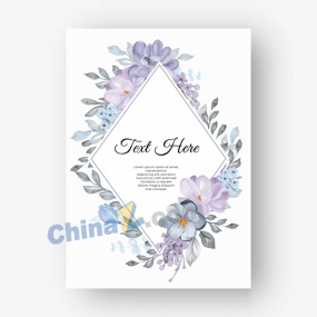 淡紫色菱形边框装饰卡片